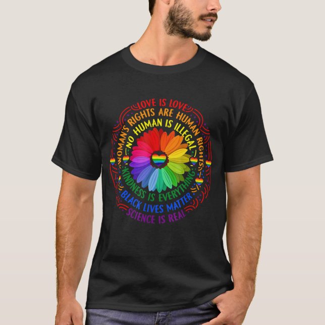 T-shirt Rainbow Black Lives Matt Science LGBT Pride (Devant)