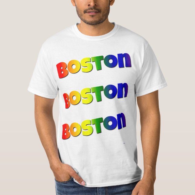 T-shirt Rainbow Boston (Devant)