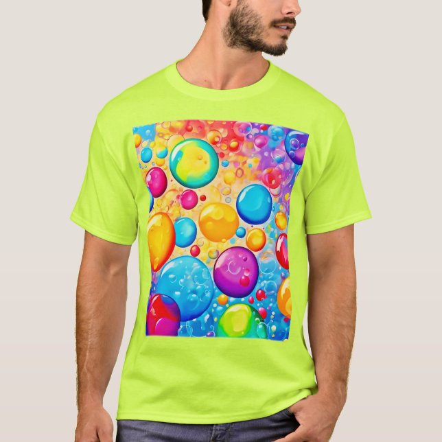 T-shirt Rainbow Buble Pop Art (Devant)
