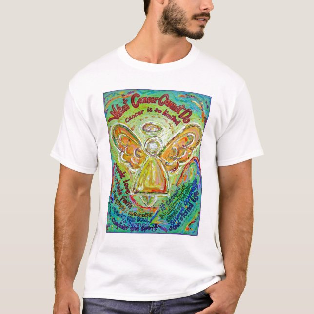 T-shirt Rainbow Cancer Angel (Devant)