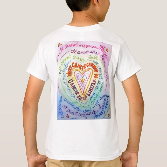 T-shirt Rainbow Cancer Heart (Dos)