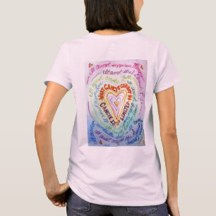 T-shirt Rainbow Cancer Heart