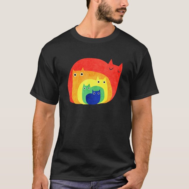 T-shirt Rainbow Cat    LoverRainbow Cats 1 (Devant)