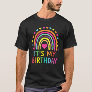 T-shirt Rainbow C'est mon anniversaire pour les femmes Ado