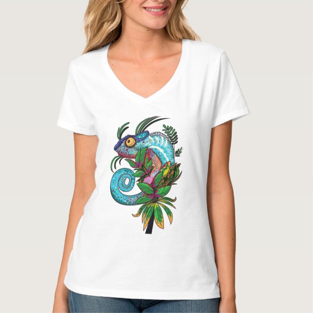 T-shirt Rainbow Chameleon (Devant)