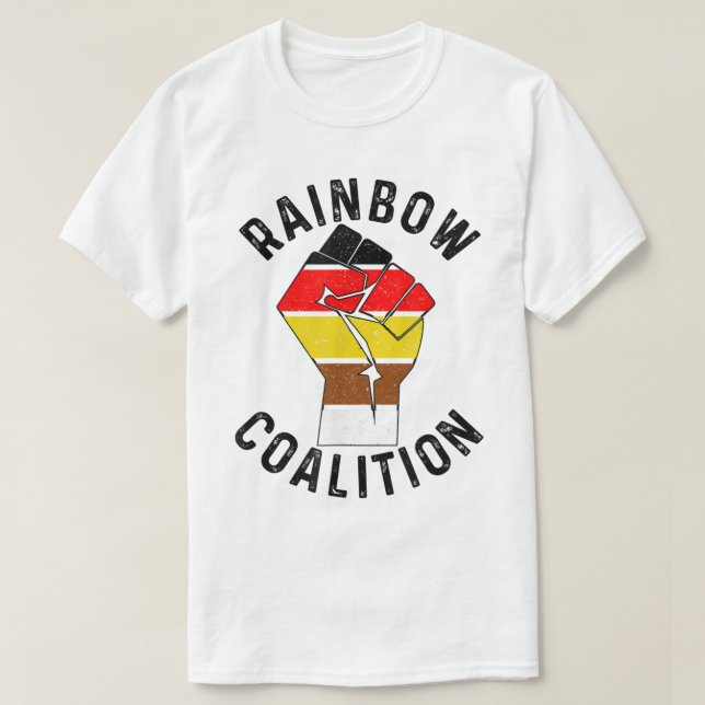 T-shirt Rainbow Coalition Fred Hampton  Chicago Politics  (Design devant)