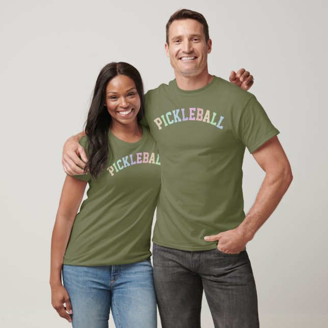 T-shirt Rainbow Collegiate Style Pickleball (Unisexe)