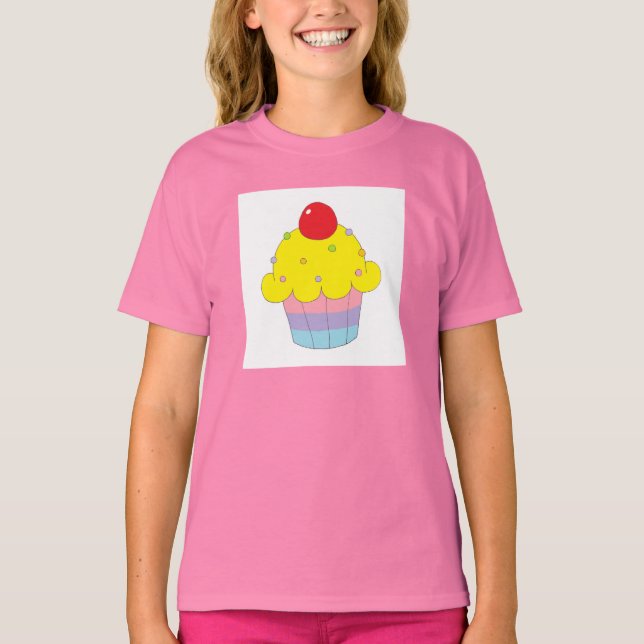 T-shirt Rainbow Cupcake (Devant)