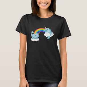 T-shirt Rainbow Cute Whale Sea Creator Ocean Mammal Narw