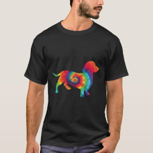T-shirt Rainbow Dachshund Dog Art Colorful Doxie Sausage D