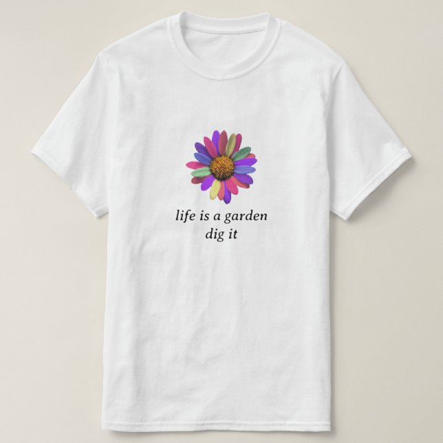 T-shirt Rainbow Daisy (Design devant)