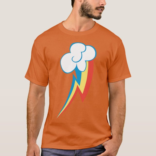T-shirt Rainbow Dash Cutie Mark vintage (Devant)