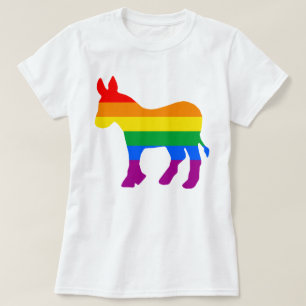 T-shirt Rainbow Democrat