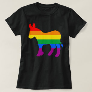 T-shirt Rainbow Democrat