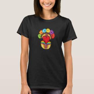 T-shirt Rainbow doll Heart LGBT Amulet colorful flower cro