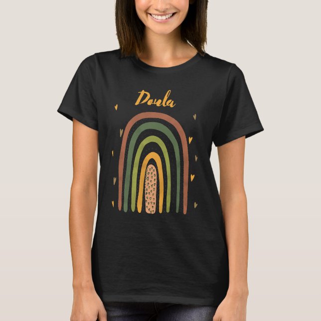 T-shirt Rainbow Doula travailleuse à la naissance Doula (Devant)