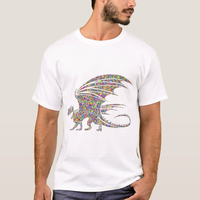 T-shirt Rainbow Dragon Tribal Tattoo Idée cadeau (Devant)