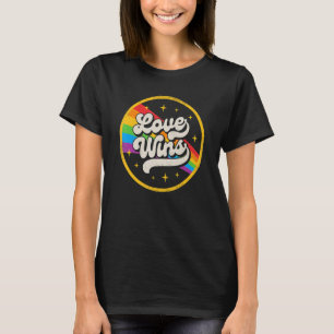 T-shirt Rainbow Drapeau Vintage Lgbtq Amour gagne Gay prid