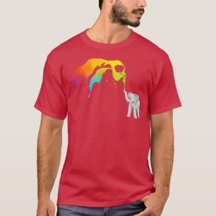 T-shirt Rainbow Elephant Safari animal Whisperer Zoologie 