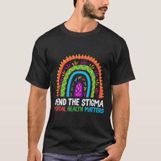 T-shirt Rainbow End The Stigma Mental Health Maten