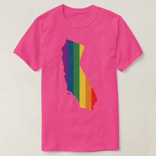 T-shirt Rainbow, État de Californie (Design devant)