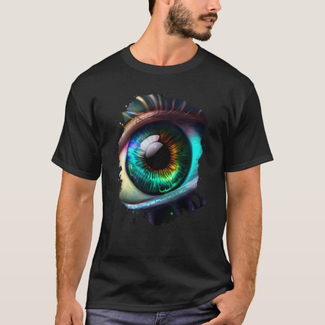 T-shirt Rainbow eye the beauty in the dark (Devant)
