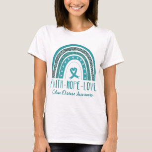 T-shirt Rainbow Faith Hope Love Celiac Disease Awareness