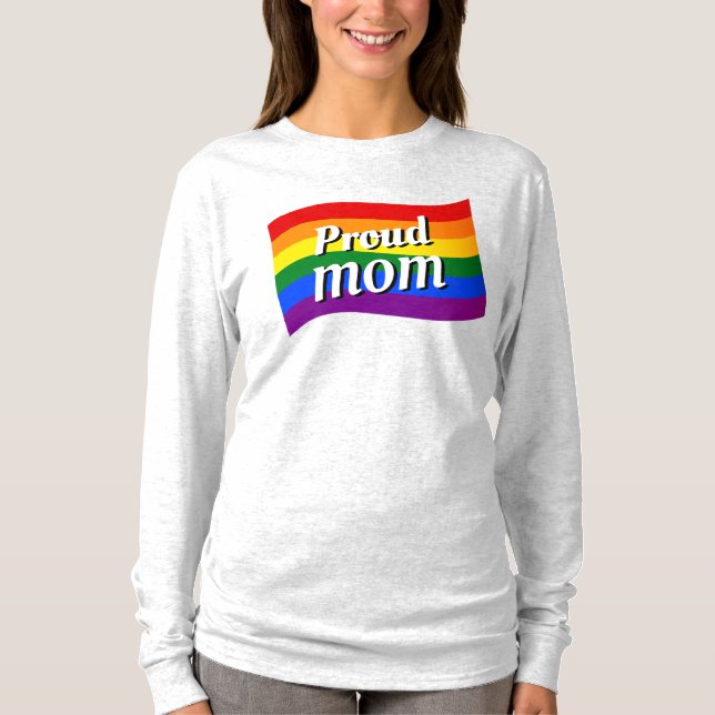 T-shirt Rainbow Flag Fière maman PFLAG fier parent LGBTQ (Devant)