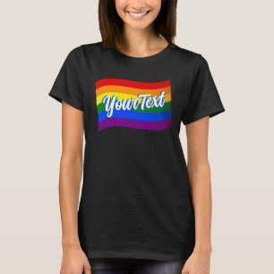 T-shirt Rainbow Flag Gay pride LGBTQ Pride texte personnal