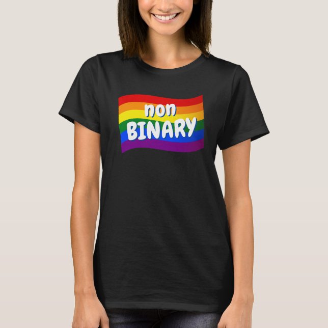 T-shirt Rainbow Flag non binaire non binaire LGBT LGBTQ pr (Devant)