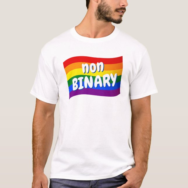 T-shirt Rainbow Flag non binaire non binaire LGBT LGBTQ pr (Devant)