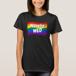 T-shirt Rainbow Flag Nouveau marié gay mariage