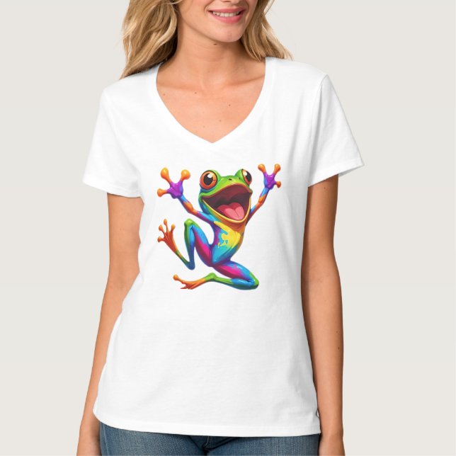 T-shirt Rainbow Frog  (Devant)