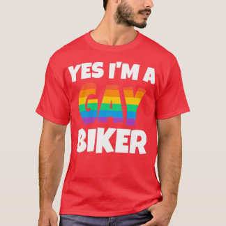T-shirt Rainbow Gay Biker Oui Je suis