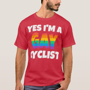 T-shirt Rainbow Gay Cyclist Oui Je suis