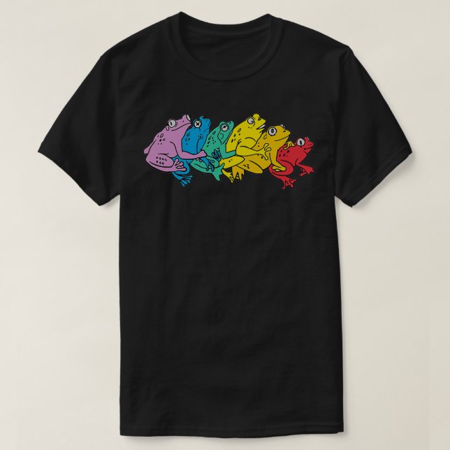 T-shirt Rainbow Gay Frog RAINBOW GAY FROG 2 (Design devant)