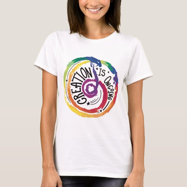 T-shirt Rainbow Growth Mindset Art Quote (Devant)
