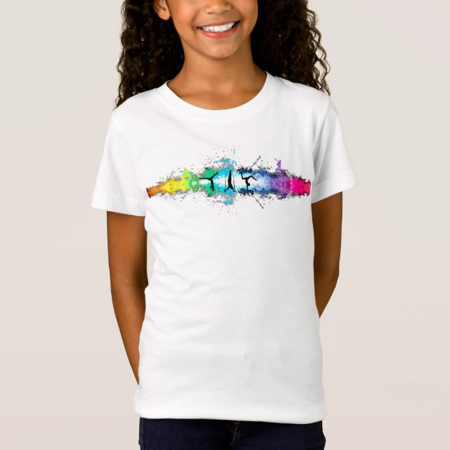 T-Shirt Rainbow Gymnastics - Black (Devant)