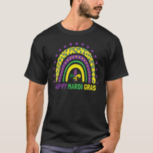 T-shirt Rainbow Happy Mardi Gras Funny Mardi Gras Festival