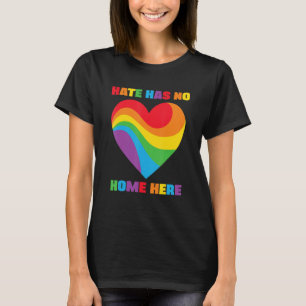 T-shirt Rainbow Heart Hate N'A Pas Lgbtq Lgbt Gay pride Te