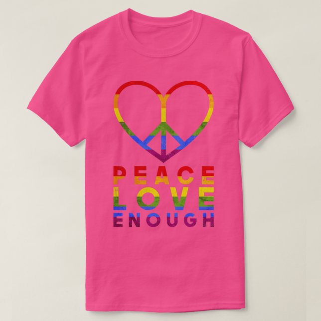T-shirt Rainbow Heart LGBT (Design devant)