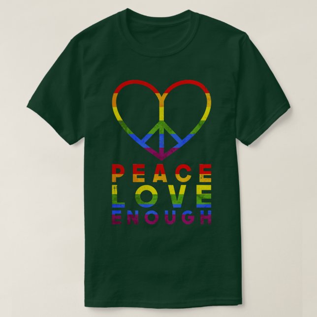 T-shirt Rainbow Heart LGBT (Design devant)