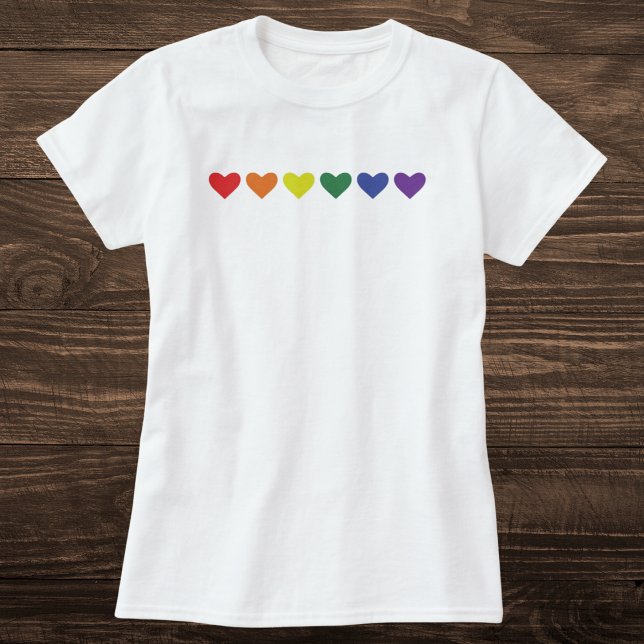T-shirt Rainbow Heart Line (Créateur téléchargé)