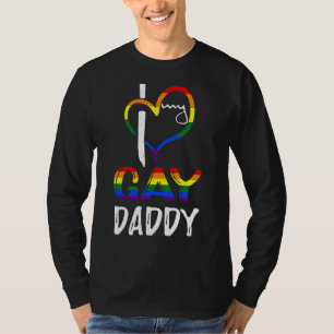 T-shirt Rainbow Heart Lot Gay Daddy Lgbtq Lgbt Pride Mont