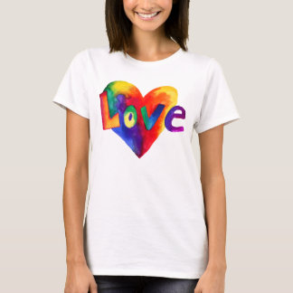 T-shirt Rainbow Heart Love Mot Débardeur
