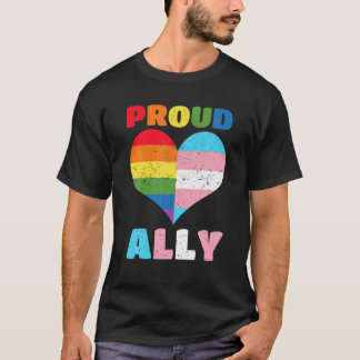 T-shirt Rainbow Heart Pride Drapeau LGBT Communauté Pansex