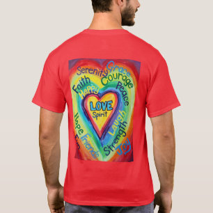 T-shirt Rainbow Heart Spirit Words