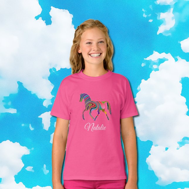 T-shirt Rainbow horse - personnalisé (Créateur téléchargé)