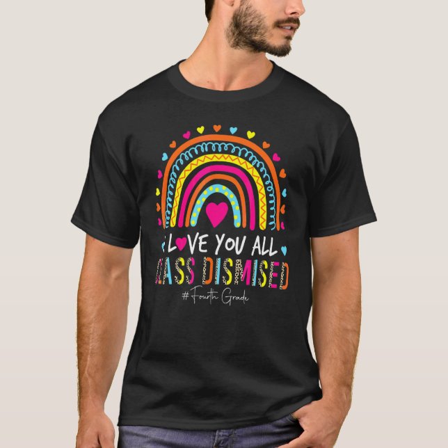 T-shirt Rainbow I Love You Class Rejeté Quart (Devant)