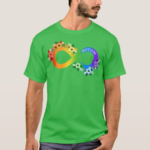 T-shirt Rainbow Infinity ADHD Autism Fighter Autism